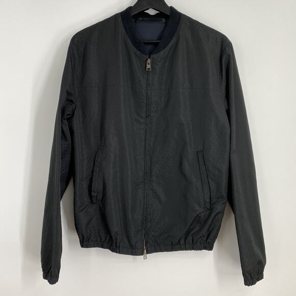 Valentino Silk Satin Bomber Jacket Men’s Size 38 Quiet Luxury Casual Preppy - Picture 1 of 11